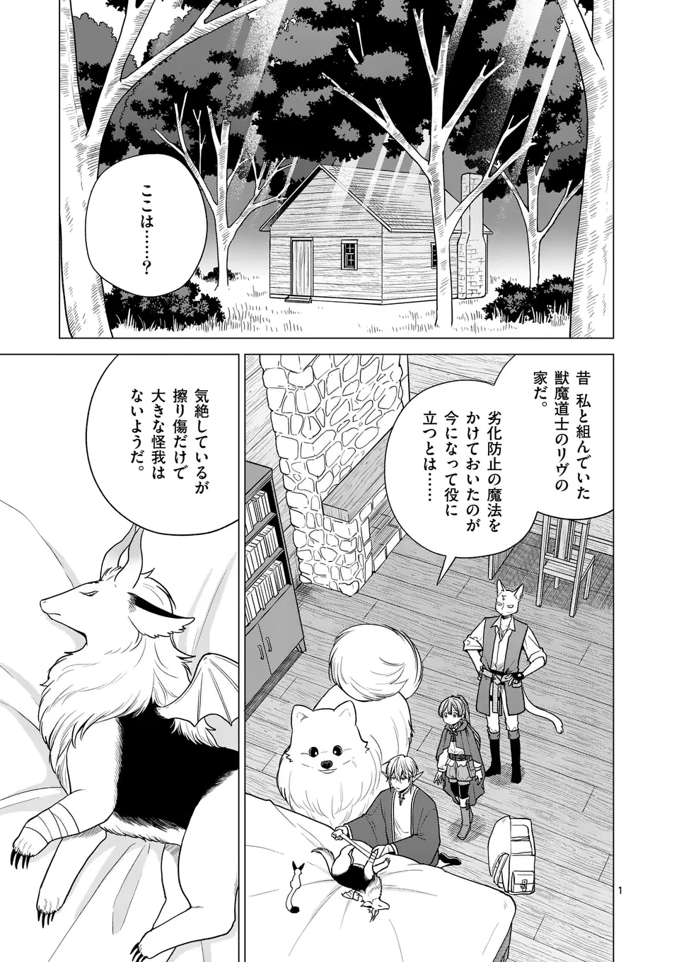 異世界ポメラニアンと虹のもふもふ旅 第17話 - Page 1