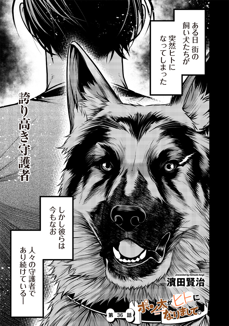 ポン太がヒトになりまして。犬がヒトになる話 My Dog Becomes a Human 第36話 - Page 1